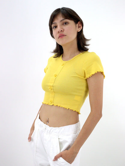 Playera crop de color amarillo (NUEVA TEMPORADA)