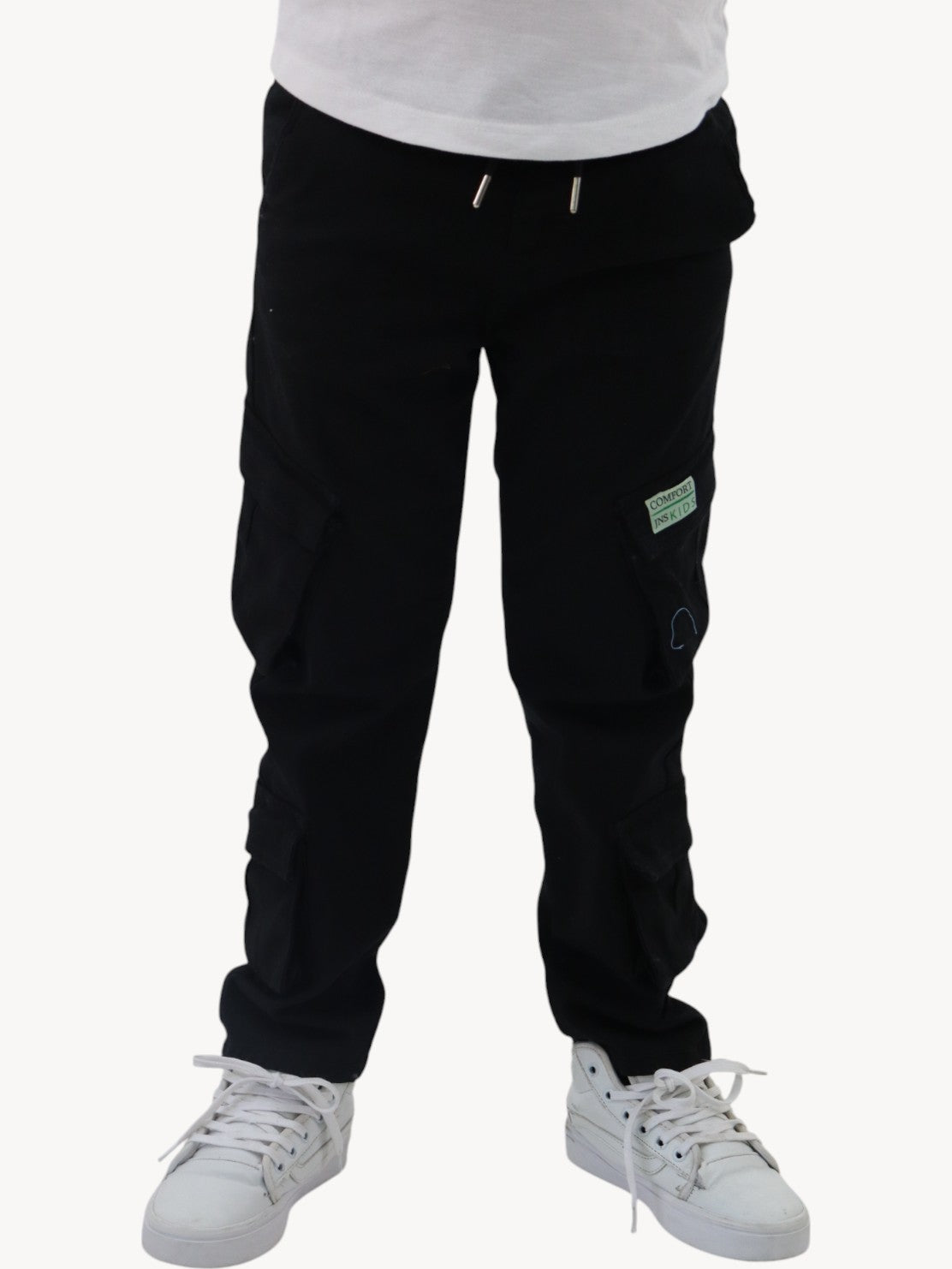 Jogger de gabardina negro