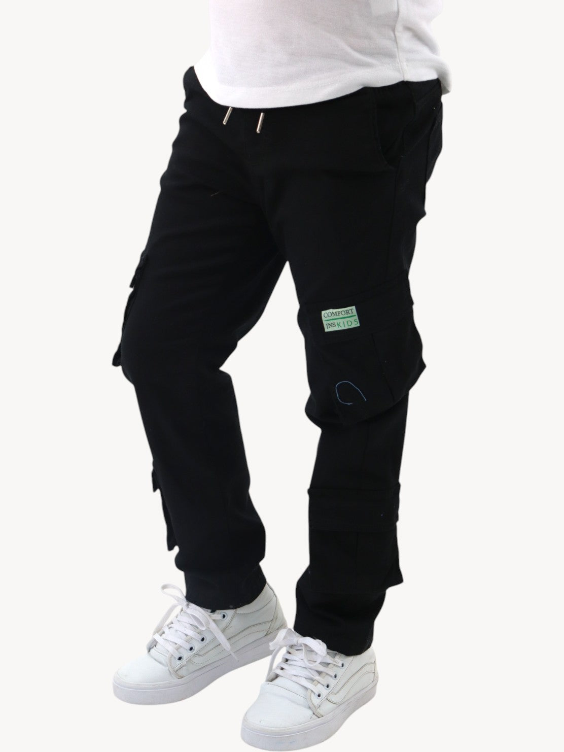 Jogger de gabardina negro