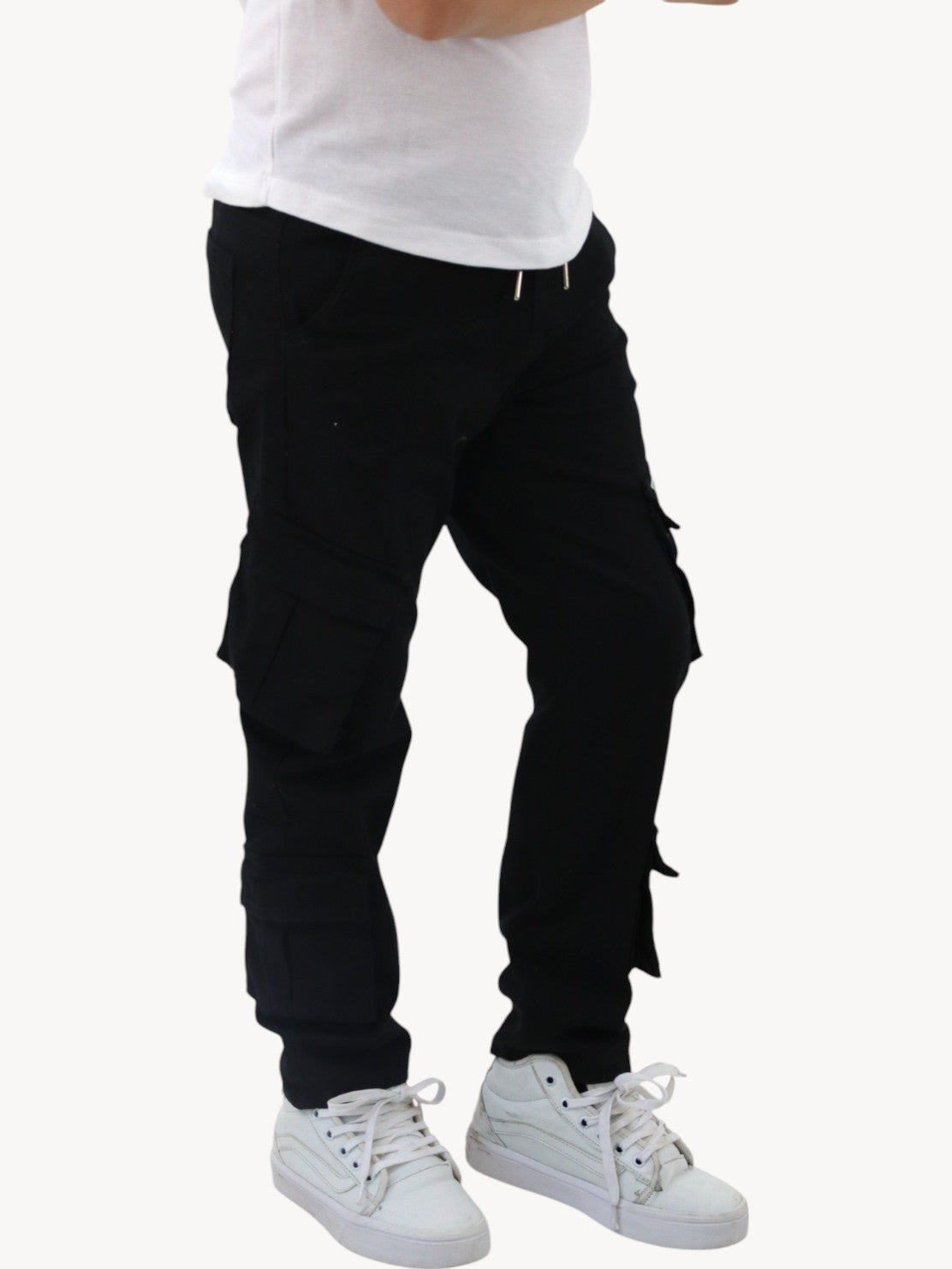 Jogger de gabardina negro