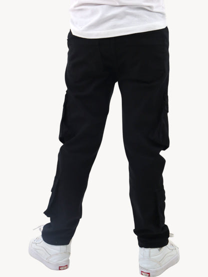 Jogger de gabardina negro