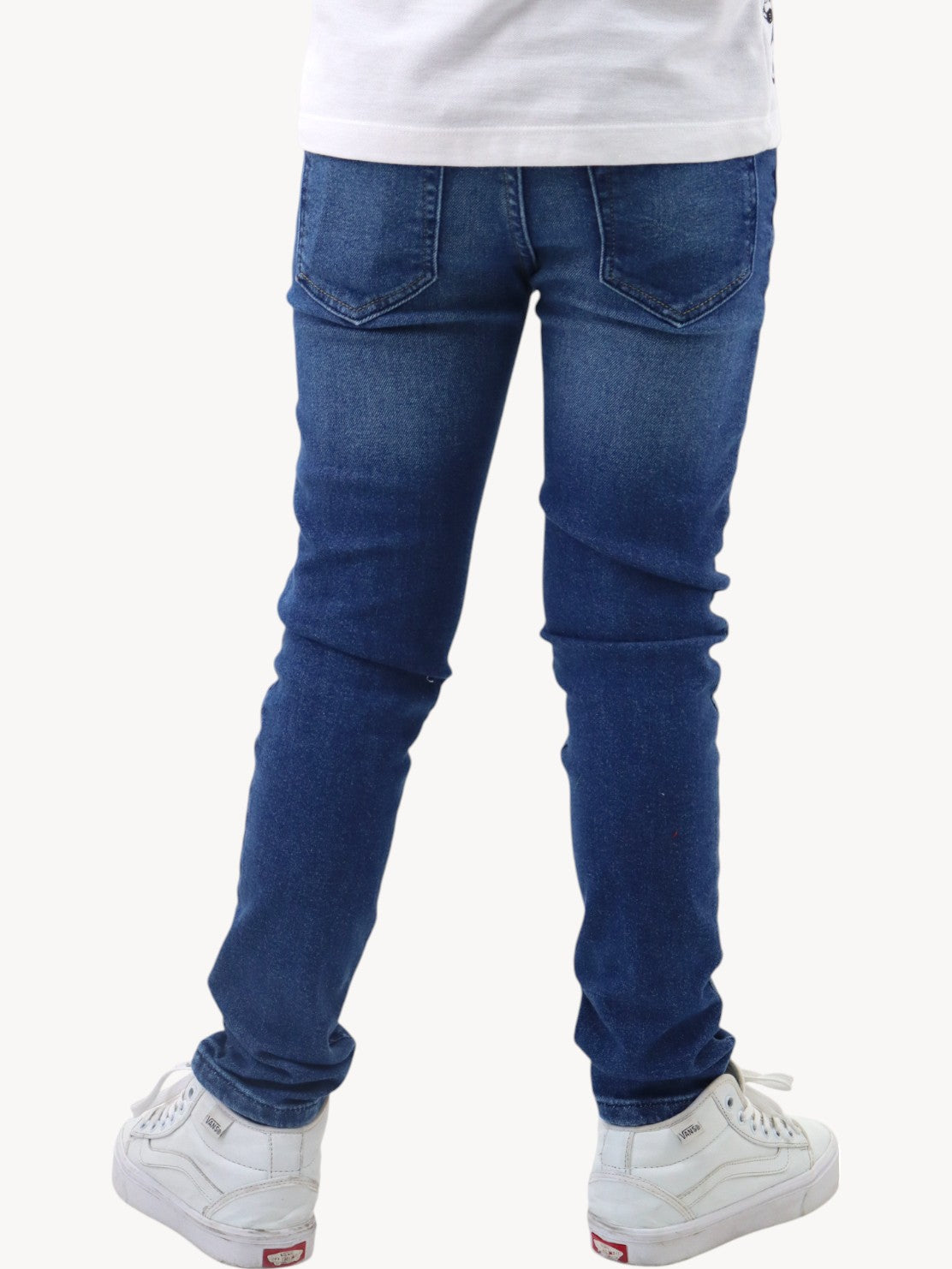 Jeans skinny de color azul medio