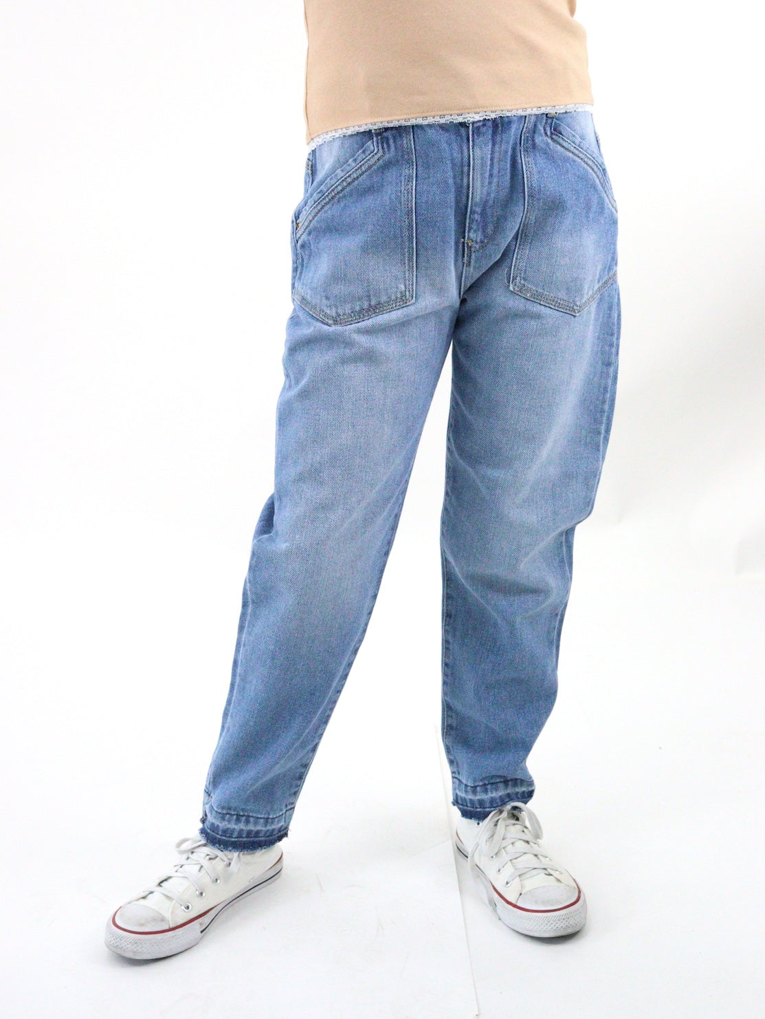 Jeans mom clasic de color azul medio (NUEVA TEMPORADA)