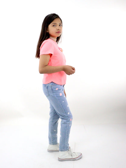 Jeans mom clasic con print floral (NUEVA TEMPORADA)