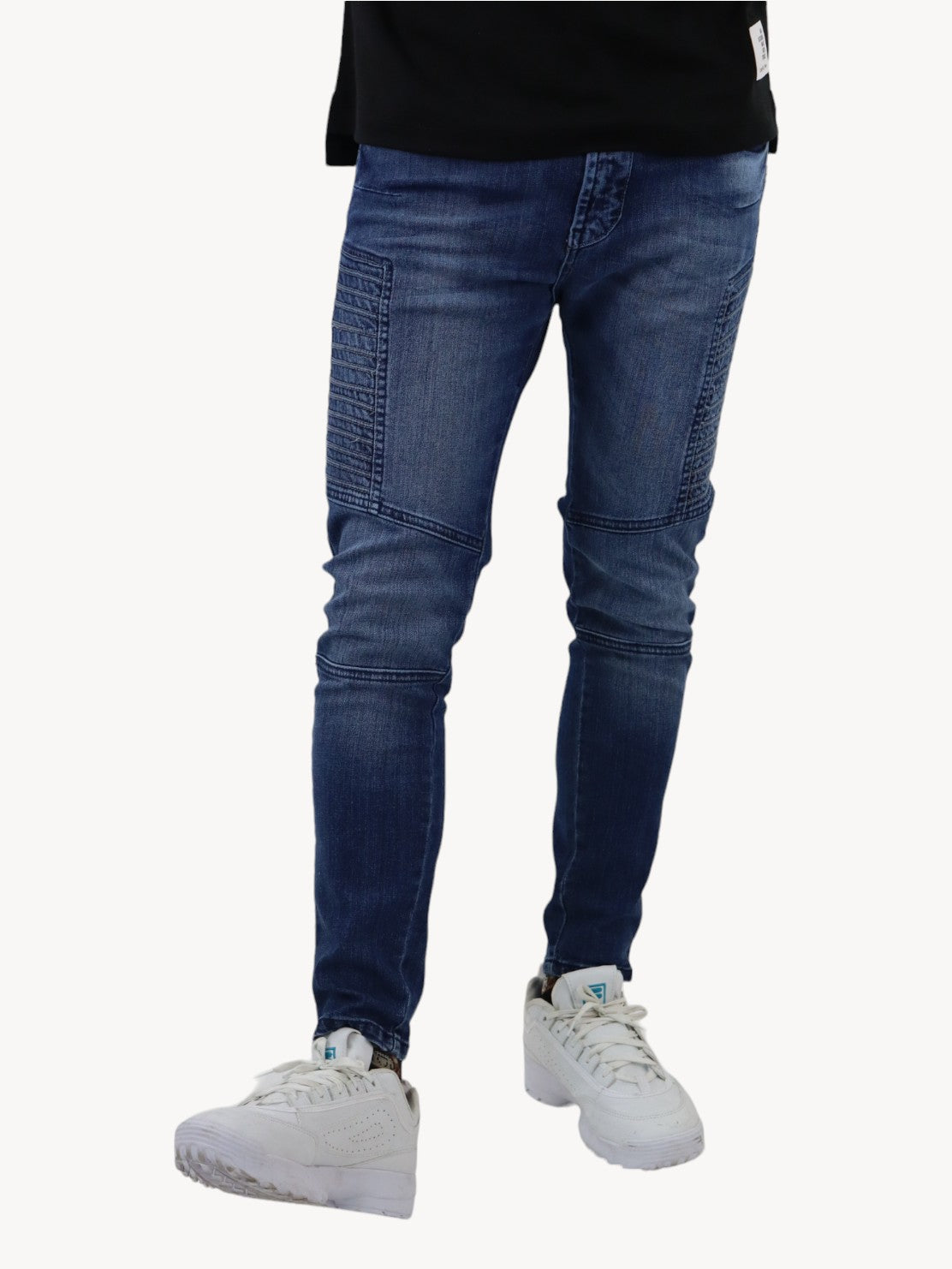 Jeans estilo biker de color azul oscuro (NUEVA TEMPORADA)